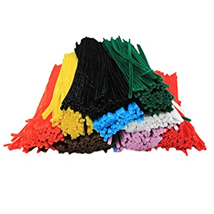 Charles Leonard Chenille 12" Stems, Assorted Colors, Pack of 1000