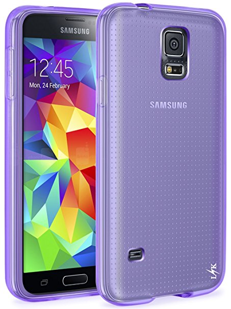 S5 Case, LK Ultra [Slim Thin] Scratch Resistant TPU Gel Rubber Soft Skin Silicone Protective Case Cover for Samsung Galaxy S5 (Purple)