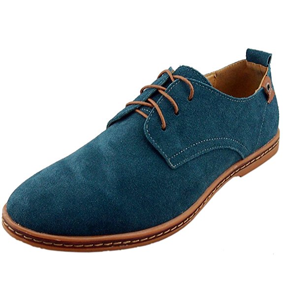 DADAWEN Men's Classic Suede Leather Oxford Dress Shoes Business Casual Shoes