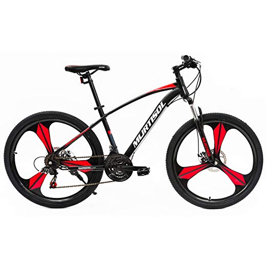 Murtisol Mountain Bikes Aluminum Mag Wheels Mountain Bicycles Hybrid Bikes with Designed Frame, 21 Speeds, Dual Disk Brake 3 Color