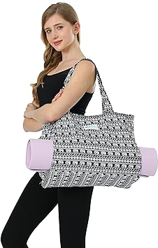 Aozora Yoga Mat Bag Tote Sling Carrier with Yoga Mat Carrier Pocket Carryall Shoulder Bag Light and Durable
