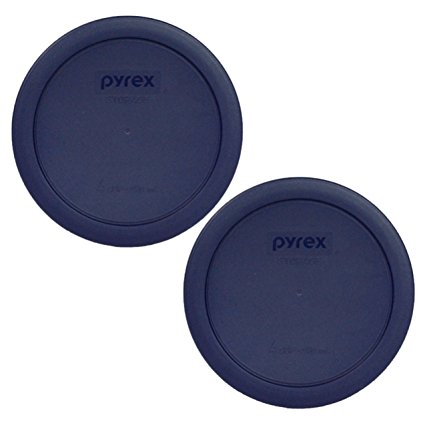 Pyrex 7201-PC Round 4 Cup Storage Lid for Glass Bowls (2, Navy Blue)