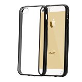 iPhone 5S Case GearDawn Apple iPhone 5S Protective Transparent Slim Case Shock-Absorption Bumper and Anti-Scratch Clear Back - Ultra Slim Back Bumper Case for iPhone 5SBlack