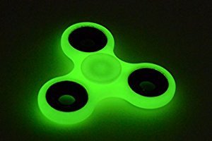 Glow In The Dark Fidget Spinner by Light It Up - Long Quiet Spin Time - Up To 4 Minutes Per Spin - Great for Relieving Stress, ADHD, and Concentration - Fun For All Ages - Tri-Spinner - Hand Spinner