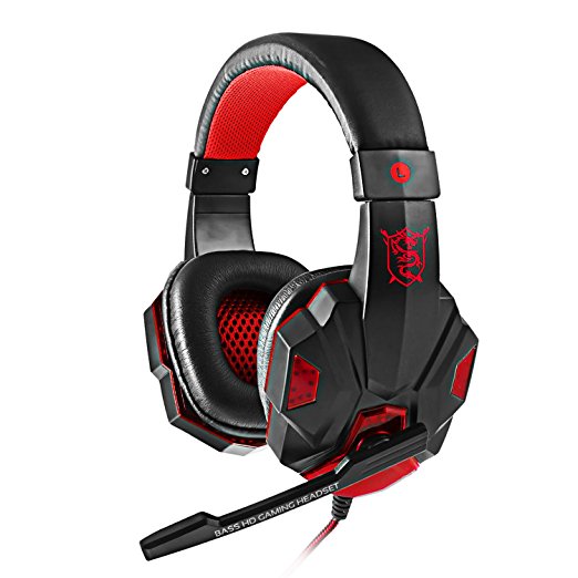 Gaming Headset, LESHP PC Gaming Over Ear Headphone Stereo Headset Noise Isolating with Microphone For PS4/Xbox 360 /PC /Laptop/ Cellphone