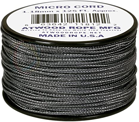 Graphite MS23 1.18mm x 125' Micro Cord Paracord Made in the USA