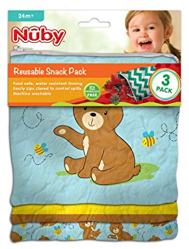 NUBY Reusable Snack Bag, Bear