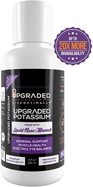 Upgraded Vegan Keto Potassium | Liquid Nano Minerals Superior Absorption Supplement | Natural Gluten Free Immune Support Metabolism Muscle Support Energy Sugar Free | 4 oz