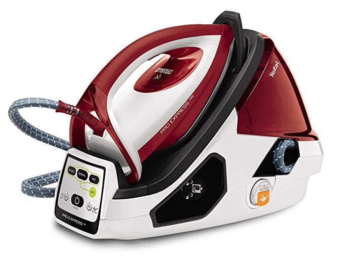 Tefal GV9061 Pro Express Care Anti Scale High Pressure Steam Generator, 2200 Watt, White/Red