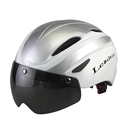 Leadtry HM2 Bicycle Helmet Ultralight Integrally Molded EPS Bike Safety Helmet Specialized for Road/ Mountain Terrain Bicycle with Comfortable Removable Washable Antibacterial Pads Detachable Goggles