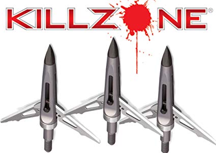 NAP Killzone Mechancial Broadhead 100 Grain Two Blade 2" Cutting Diameter Trophy Tip 3 Pack