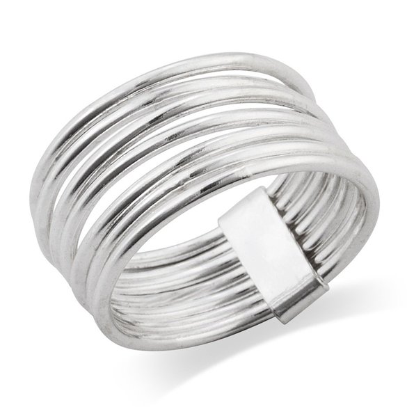 MIMI 925 Sterling Silver 7 Day 7 Band Stacked Ring
