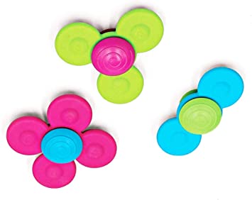 Spino Hand Spinner fingertip gyro Fidget Spinner Baby Toddler Kids Toy Stress Relief Spiral (3 Pack)