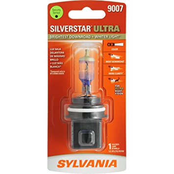 SYLVANIA 9007 SilverStar Ultra High Performance Halogen Headlight Bulb, (Contains 1 Bulb)