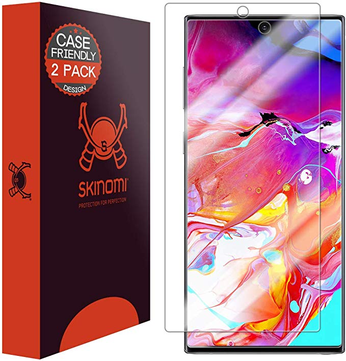 Skinomi Screen Protector Compatible with Samsung Galaxy Note 10 (6.3 inch Display)(2-Pack)(Case Compatible) Clear TechSkin TPU Anti-Bubble HD Film