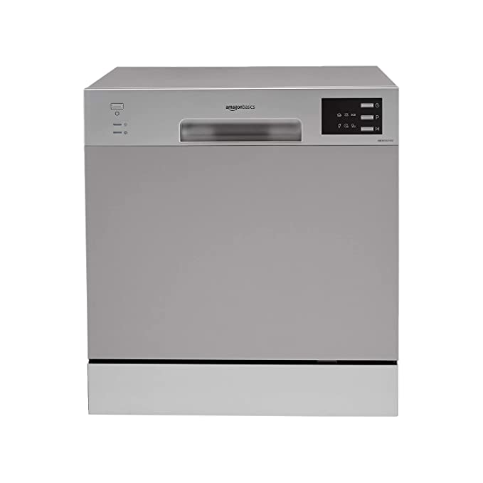 AmazonBasics 8 Place Setting Dishwasher (2021, Silver)