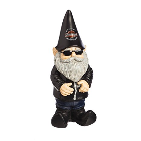 Harley-Davidson Biker Themed Garden Gnome, 4.5 x 3.5 x 11 inches 544902