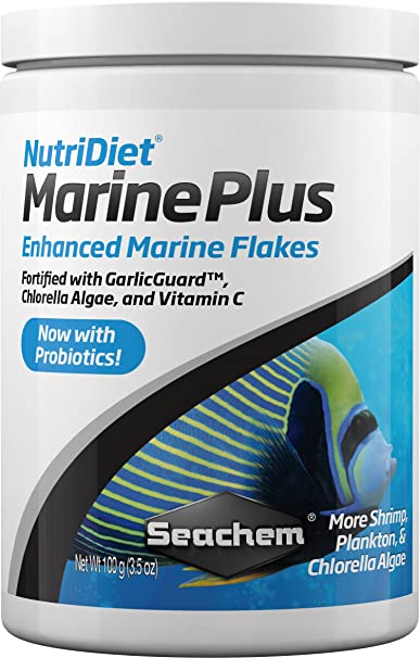 Seachem NutriDiet Marine Plus Flakes - Probiotic Fish Food Formula with Entice 100g