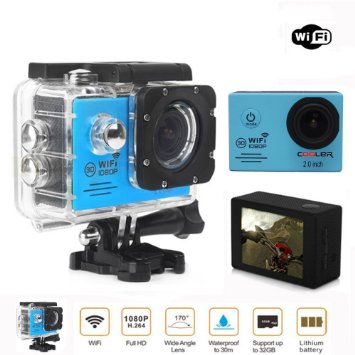 KIPTOP WIFI Novatek 96655 14MP 2 inches LCD 1080P HD 30 Meters Underwater Camera