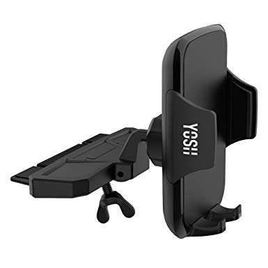 YOSH Car Phone Mount CD Slot Phone Mount Universal CD Car Mount for Cell Phone CD Player Phone Mount One-Touch Design Compatible with iPhone Xs Max/Xs/XR/X/8/7 Plus Galaxy S9/S8/S7 Note 8 Pixel 2 etc