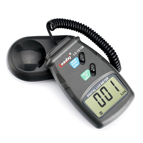HDE LX-1010B Digital Luxmeter Light Meter with LCD Display - Range up to 50,000 Lux