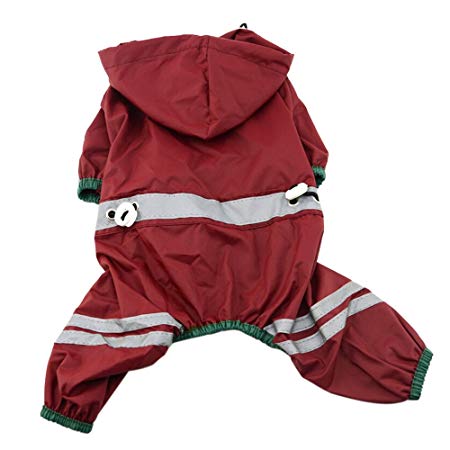 JYS Puppy Pet Dog Raincoat Bar Hoody Waterproof Rain Jacket Coat Apparel Costume
