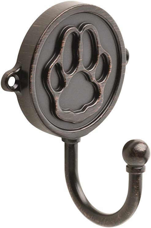 Franklin Brass FBPAWHK-VBR-C Paw Print Hook, Bronze