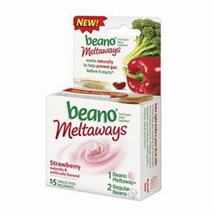 Beano Meltaways Strawberry 15 Single Dose Meltaways (Pack of 4)
