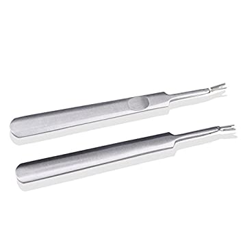 Yeshan Stainless Steel Callus and Cuticle Trimmer with v-shaped Blade Fork For Manicure and Pedicure Nail Tool,Pack of 2