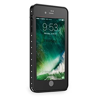 iPhone 7 Plus Waterproof Case,TRONOE [New Version] Underwater Waterproof Shockproof Dirtproof Full Sealed Case Cover for iPhone 7 Plus (Black) (Black)