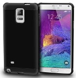 roocase Galaxy Note 4 Case Slim Fit EXEC TOUGH Hybrid PC  TPU Armor Case Cover for Samsung Galaxy Note 4 Granite Black