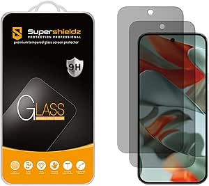 Supershieldz (2 Pack) (Privacy) Anti Spy Screen Protector Designed for Google (Pixel 9 Pro XL), Tempered Glass, Anti Scratch, Bubble Free