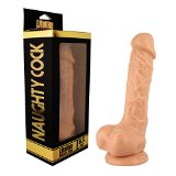 Naughty Cock 8 Premium Silicone Realistic Suction Cup Dildo Flesh