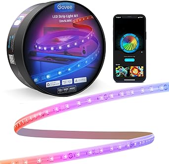 Govee RGBIC LED Strip Lights M1 with Matter, 2m WiFi LED Lights for Christmas, Cabinet, TV and Bed, Smart LED Lights Work with Apple Home, Alexa, Google Assistant and SmartThings, Upgraded RGBIC