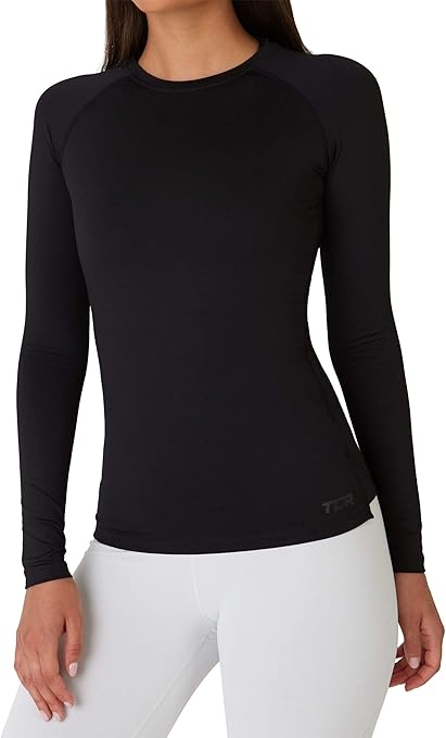 TCA Super Thermal Long Sleeve Women Running, Ski Base Layer - Compression Shirts Woman, Long Sleeve Workout Tops for Women