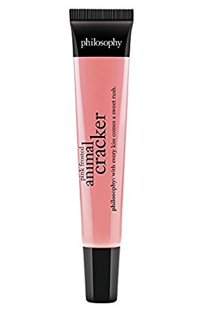 Philosophy Pink Frosted Animal Cracker Flavored Lip Shine, 0.4 Ounce