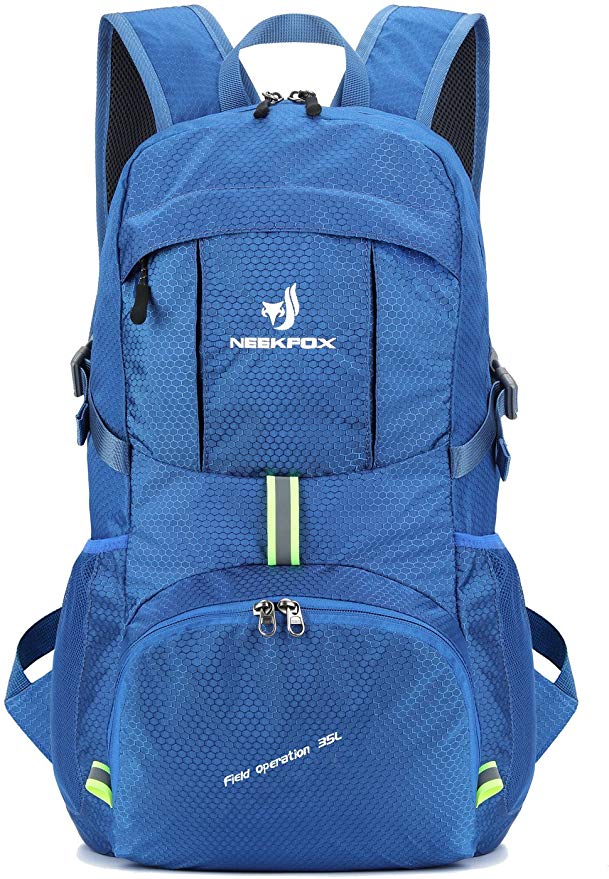 NEEKFOX Lightweight Packable Travel Hiking Backpack Daypack - 35L Foldable Camping Backpack Ultralight Sport Outdoor Backpack