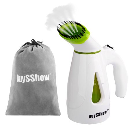BuySShow Garment Steamer, Portable Mini Travel Steamer, Fabric Steamer, Powerful Fast Heat-up Handheld Steamer with Brush