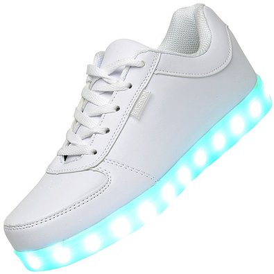 ODEMA Women Men USB Charging LED Sport Shoes Flashing Sneakers