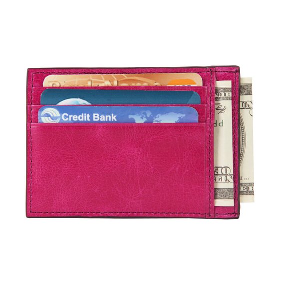 Banuce Womens Genuine Leather Slim Credit Card Case Wallet