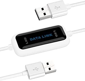 Salcar Câble de Transfert USB 2.0 PC à PC/Data Link pour Les Ordinateurs, PCs Portables, Laptops