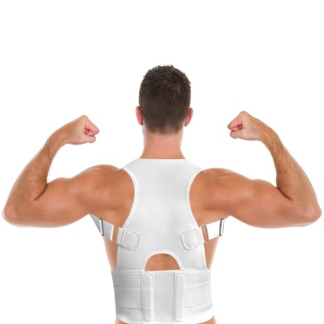 THE BEST POSTURE CORRECTOR By Lightstep White -X-Large Support and Brace Your Shoulders and Back Get Rid of Back Neck and Shoulder Pain