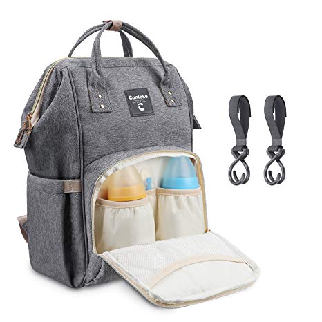 Diaper Bag Backpack for Baby Care, Multi-Functional Waterproof Travel Backpack Nappy Tote Bags Large Capacity Creative Fashion Package Best Gift for Mom&Dad (Designed for Large Bottles)