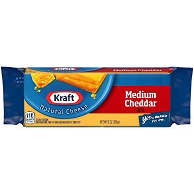 Kraft Natural Medium Cheddar Cheese (8 oz Block)