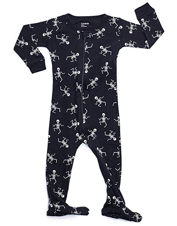 Leveret Baby Boys Girls Footed Pajamas Sleeper Halloween 100% Cotton Kids & Toddler Pjs (0 Months-5 Toddler)