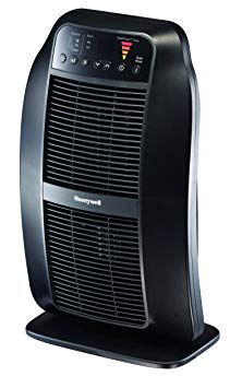 Honeywell HCE840B HeatGenius Ceramic Heater Black Energy Efficient 1500 Watt Custom Comfort with 6 Heat Settings, Quiet Mode & Auto-Off Heat Phase Timer for Home, School or Office