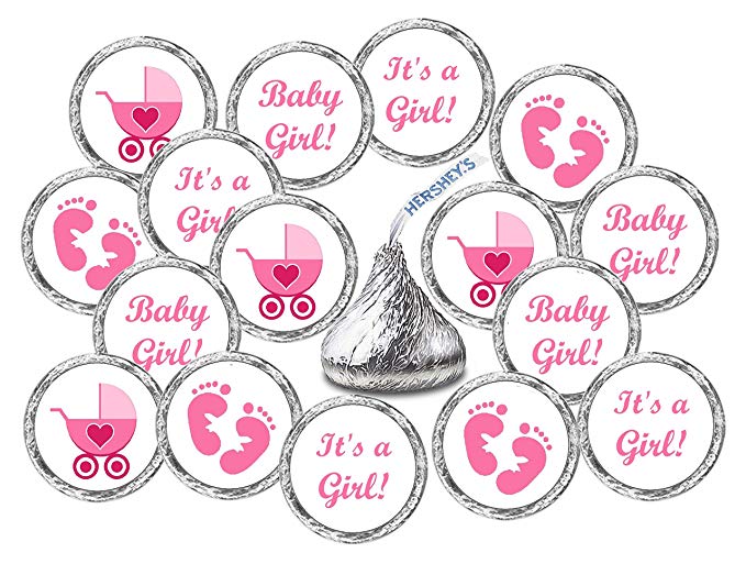 324 Pink Its a Girl Baby Shower Favors Stickers For Baby Shower Or Baby Sprinkle Party, Baby Shower Kisses Stickers, Baby Shower Pink Favors, Baby Shower Labels, Its a Girl Kisses