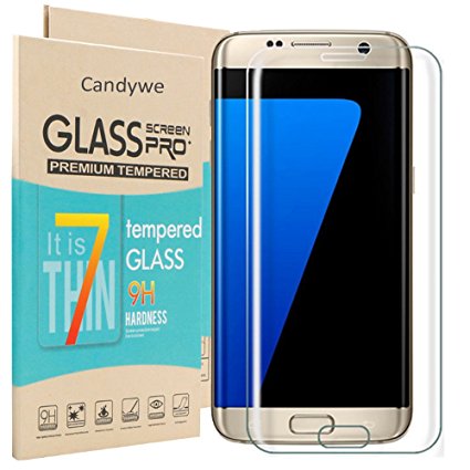 Samsung S7 Edge Screen Protector,Galaxy S7 Edge Galaxy S7 Edge,Candywe Ultra Film and Clear Screen Protector for Samsung S7 Edge Phone Tempered Glass