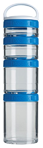 BlenderBottle C02501 Gostak Twist n' Lock Storage Jars, Starter 4-Pak, Cyan