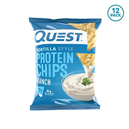 Quest Nutrition Tortilla Style Protein Chips, Ranch, Baked, 12 Count